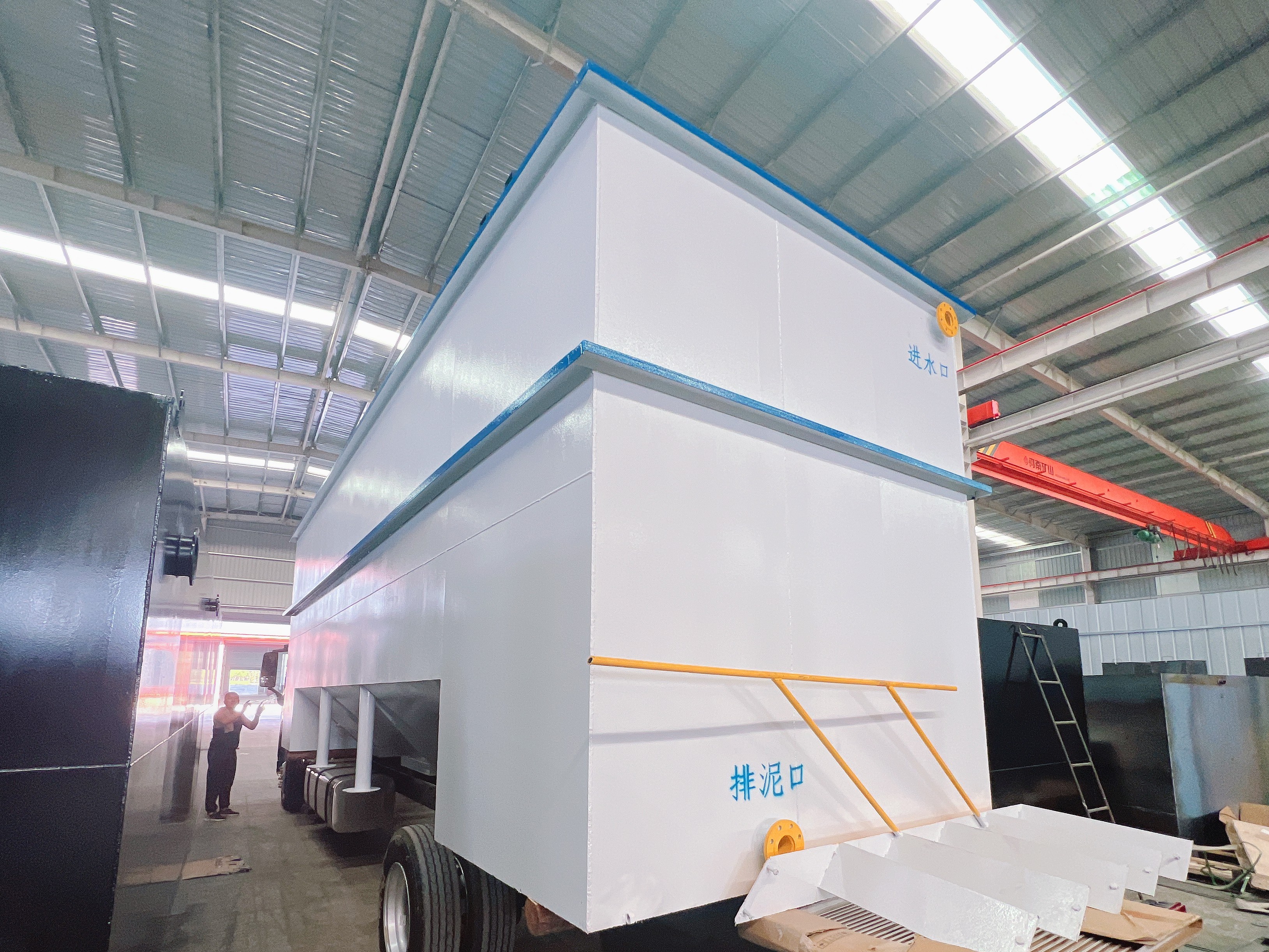 沉淀池設(shè)備發(fā)貨現(xiàn)場